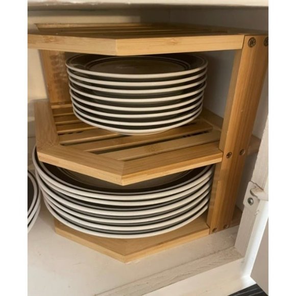 Cabinet Shelf Organizer - Corner Shelf for Kitchen & Bathroom - Countertop & Kit - Picture 4 of 5